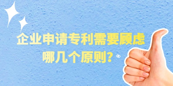 企業申請專利需要顧慮哪幾個原則？